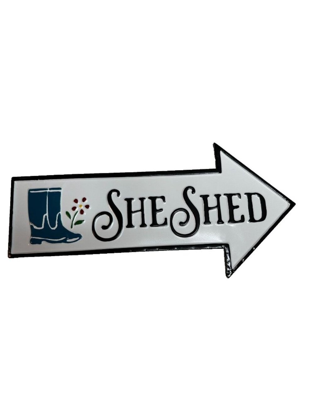 Metal Tin Sign She Shed Hanger Craft Sewing Room Mom Gift Home Decor L22" Boots